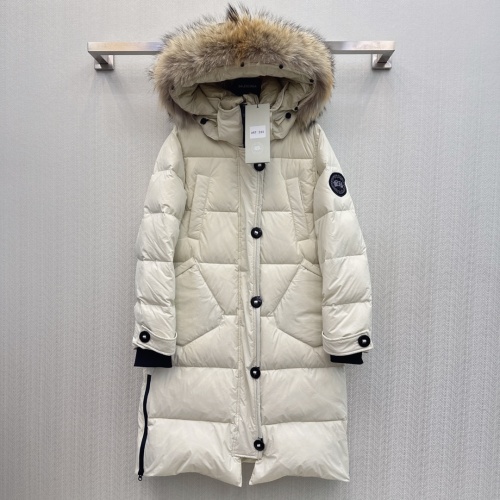 Cheap Canada Goose Down Feather Coat Long Sleeved For Women #1264261 Replica Wholesale [$280.99 USD] [ITEM#1264261] on Replica Canada Goose Down Feather Coat