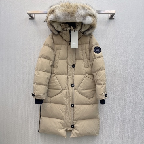 Cheap Canada Goose Down Feather Coat Long Sleeved For Women #1264262 Replica Wholesale [$280.99 USD] [ITEM#1264262] on Replica Canada Goose Down Feather Coat