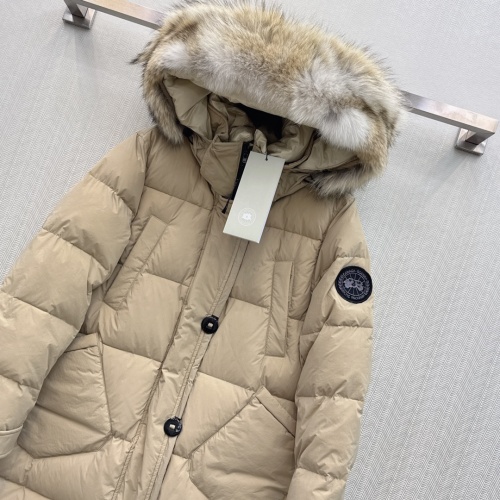 Cheap Canada Goose Down Feather Coat Long Sleeved For Women #1264262 Replica Wholesale [$280.99 USD] [ITEM#1264262] on Replica Canada Goose Down Feather Coat