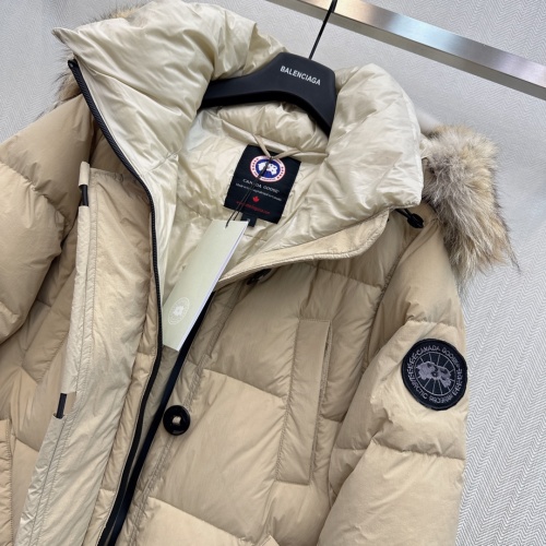 Cheap Canada Goose Down Feather Coat Long Sleeved For Women #1264262 Replica Wholesale [$280.99 USD] [ITEM#1264262] on Replica Canada Goose Down Feather Coat