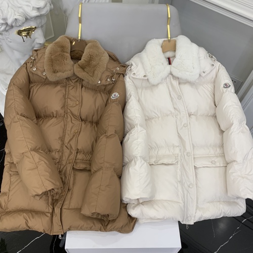 Cheap Moncler Down Feather Coat Long Sleeved For Women #1264265 Replica Wholesale [$314.05 USD] [ITEM#1264265] on Replica Moncler Down Feather Coat