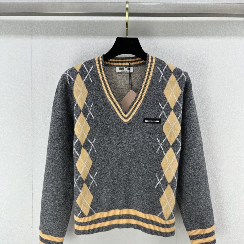 Cheap MIU MIU Sweater Long Sleeved For Women #1264357 Replica Wholesale [$96.00 USD] [ITEM#1264357] on Replica MIU MIU Sweater