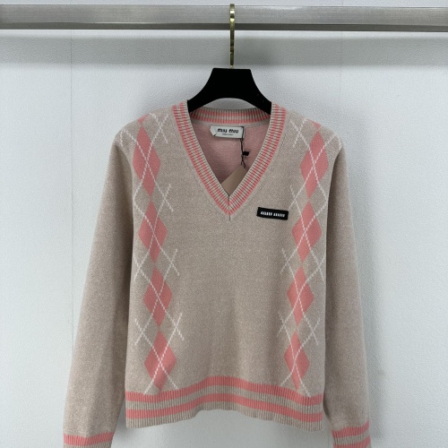 Cheap MIU MIU Sweater Long Sleeved For Women #1264358 Replica Wholesale [$96.00 USD] [ITEM#1264358] on Replica MIU MIU Sweater