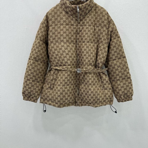 Cheap Gucci Down Feather Coat Long Sleeved For Women #1264417 Replica Wholesale [$102.00 USD] [ITEM#1264417] on Replica Gucci Down Feather Coat