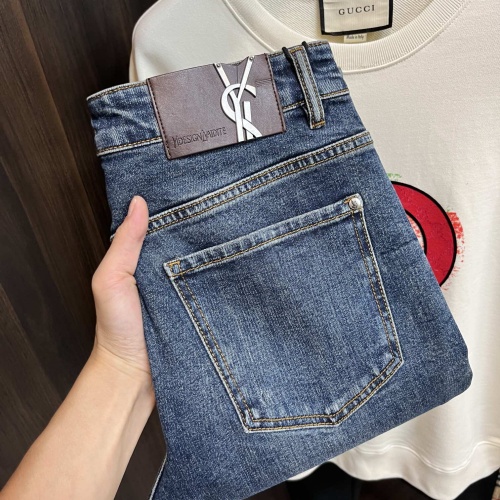 Cheap Yves Saint Laurent YSL Jeans For Men #1264639 Replica Wholesale [$88.00 USD] [ITEM#1264639] on Replica Yves Saint Laurent YSL Jeans