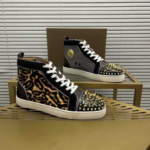 Cheap Christian Louboutin High Top Shoes For Men #1264698 Replica Wholesale [$98.00 USD] [ITEM#1264698] on Replica Christian Louboutin High Top Shoes