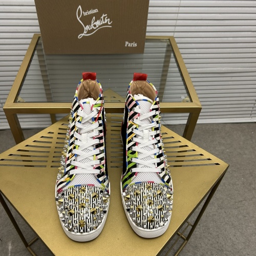 Cheap Christian Louboutin High Top Shoes For Women #1264702 Replica Wholesale [$100.00 USD] [ITEM#1264702] on Replica Christian Louboutin High Top Shoes