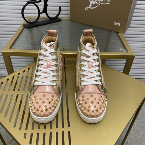 Cheap Christian Louboutin High Top Shoes For Women #1264710 Replica Wholesale [$96.00 USD] [ITEM#1264710] on Replica Christian Louboutin High Top Shoes