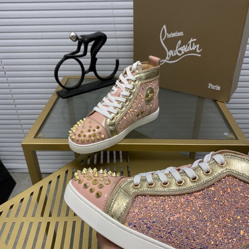 Cheap Christian Louboutin High Top Shoes For Women #1264710 Replica Wholesale [$96.00 USD] [ITEM#1264710] on Replica Christian Louboutin High Top Shoes