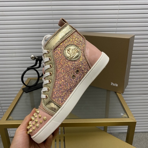 Cheap Christian Louboutin High Top Shoes For Women #1264710 Replica Wholesale [$96.00 USD] [ITEM#1264710] on Replica Christian Louboutin High Top Shoes