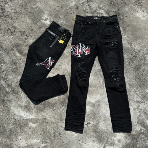 Cheap Amiri Jeans For Men #1264716 Replica Wholesale [$56.00 USD] [ITEM#1264716] on Replica Amiri Jeans