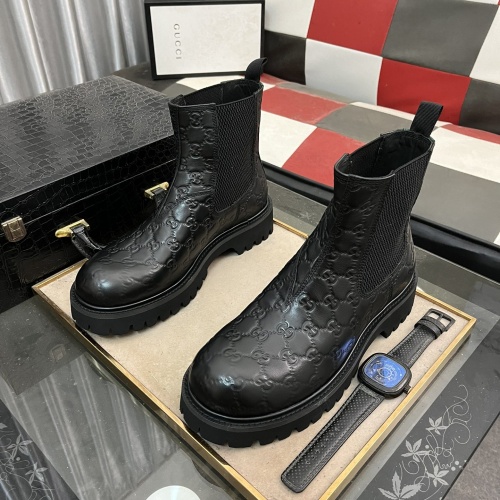 Cheap Gucci Boots For Men #1264846 Replica Wholesale [$102.00 USD] [ITEM#1264846] on Replica Gucci Boots