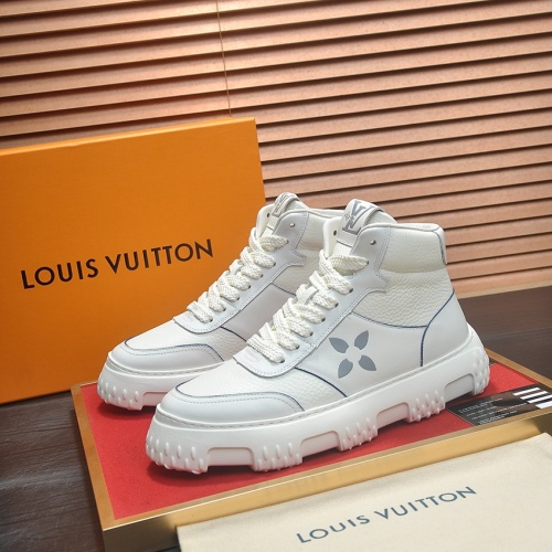 Cheap Louis Vuitton High Tops Shoes For Men #1264980 Replica Wholesale [$108.00 USD] [ITEM#1264980] on Replica Louis Vuitton High Tops Shoes