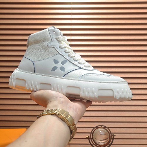 Cheap Louis Vuitton High Tops Shoes For Men #1264980 Replica Wholesale [$108.00 USD] [ITEM#1264980] on Replica Louis Vuitton High Tops Shoes