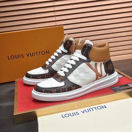 Cheap Louis Vuitton High Tops Shoes For Men #1264985 Replica Wholesale [$88.00 USD] [ITEM#1264985] on Replica Louis Vuitton High Tops Shoes