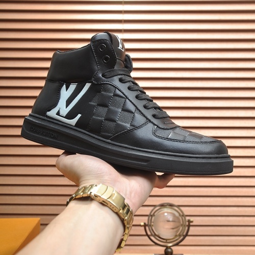 Cheap Louis Vuitton High Tops Shoes For Men #1264986 Replica Wholesale [$88.00 USD] [ITEM#1264986] on Replica Louis Vuitton High Tops Shoes