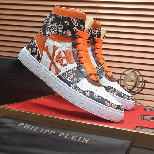 Cheap Philipp Plein PP High Tops Shoes For Men #1265113 Replica Wholesale [$105.00 USD] [ITEM#1265113] on Replica Philipp Plein PP High Tops Shoes