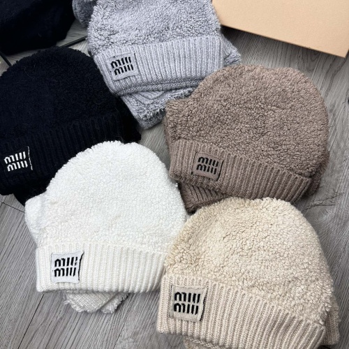 Cheap MIU MIU Hat and Scarf Set #1265114 Replica Wholesale [$52.00 USD] [ITEM#1265114] on Replica MIU MIU Hat and Scarf and Glove Set