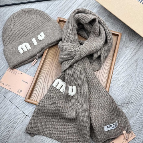 Cheap MIU MIU Hat and Scarf Set #1265121 Replica Wholesale [$52.00 USD] [ITEM#1265121] on Replica MIU MIU Hat and Scarf and Glove Set