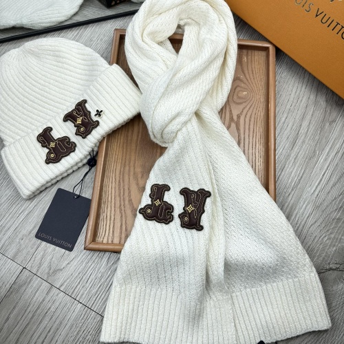 Cheap Louis Vuitton LV Hat and Scarf Set #1265191 Replica Wholesale [$48.00 USD] [ITEM#1265191] on Replica Louis Vuitton LV Hat and Scarf and Glove Set