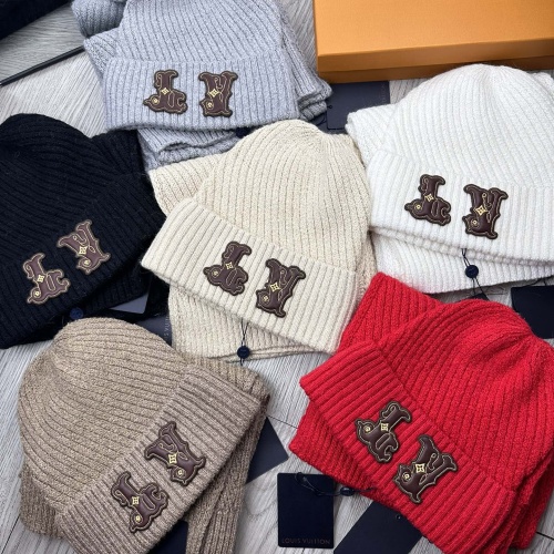 Cheap Louis Vuitton LV Hat and Scarf Set #1265191 Replica Wholesale [$48.00 USD] [ITEM#1265191] on Replica Louis Vuitton LV Hat and Scarf and Glove Set