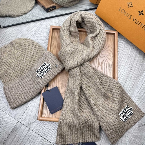 Cheap Louis Vuitton LV Hat and Scarf Set #1265199 Replica Wholesale [$48.00 USD] [ITEM#1265199] on Replica Louis Vuitton LV Hat and Scarf and Glove Set