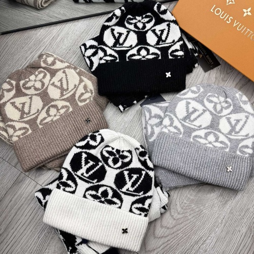 Cheap Louis Vuitton LV Hat and Scarf Set #1265205 Replica Wholesale [$52.00 USD] [ITEM#1265205] on Replica Louis Vuitton LV Hat and Scarf and Glove Set