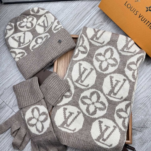 Cheap Louis Vuitton LV Hat and Scarf and Glove Set #1265208 Replica Wholesale [$72.00 USD] [ITEM#1265208] on Replica Louis Vuitton LV Hat and Scarf and Glove Set