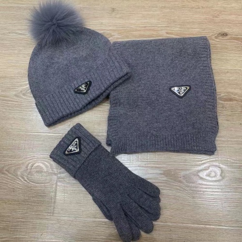 Cheap Prada Hat and Scarf and Glove Set #1265223 Replica Wholesale [$72.00 USD] [ITEM#1265223] on Replica Prada Hat and Scarf and Glove Set