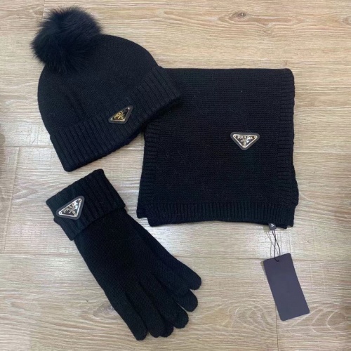 Cheap Prada Hat and Scarf and Glove Set #1265224 Replica Wholesale [$72.00 USD] [ITEM#1265224] on Replica Prada Hat and Scarf and Glove Set