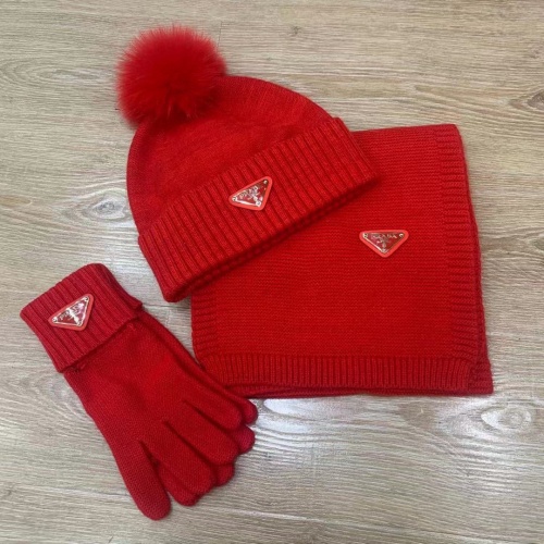 Cheap Prada Hat and Scarf and Glove Set #1265225 Replica Wholesale [$72.00 USD] [ITEM#1265225] on Replica Prada Hat and Scarf and Glove Set