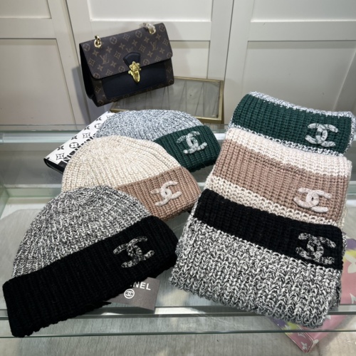 Cheap Chanel Hat and Scarf Set #1265260 Replica Wholesale [$48.00 USD] [ITEM#1265260] on Replica Chanel Hat and Scarf and Glove Set