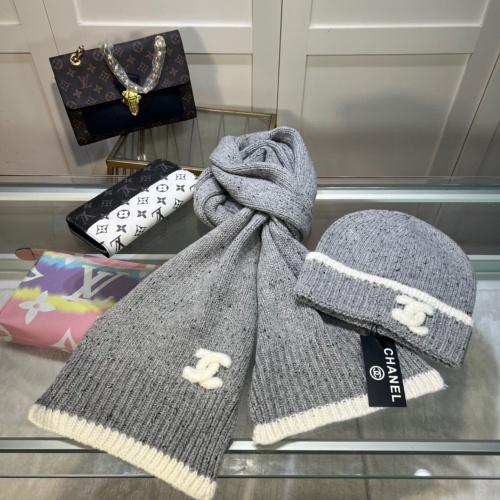 Cheap Chanel Hat and Scarf Set #1265262 Replica Wholesale [$48.00 USD] [ITEM#1265262] on Replica Chanel Hat and Scarf and Glove Set