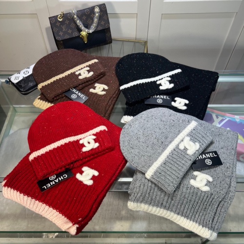 Cheap Chanel Hat and Scarf Set #1265262 Replica Wholesale [$48.00 USD] [ITEM#1265262] on Replica Chanel Hat and Scarf and Glove Set