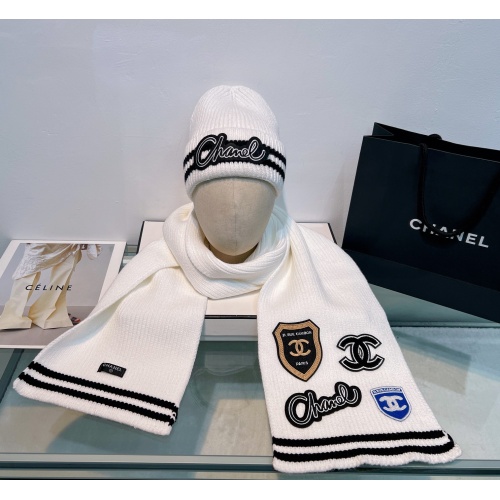 Cheap Chanel Hat and Scarf Set #1265277 Replica Wholesale [$48.00 USD] [ITEM#1265277] on Replica Chanel Hat and Scarf and Glove Set