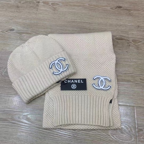 Cheap Chanel Hat and Scarf Set #1265280 Replica Wholesale [$45.00 USD] [ITEM#1265280] on Replica Chanel Hat and Scarf and Glove Set