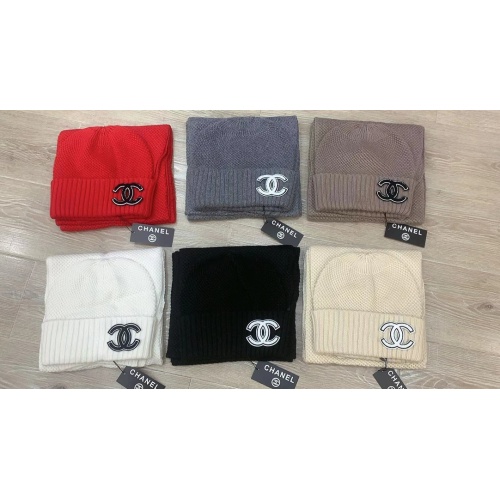 Cheap Chanel Hat and Scarf Set #1265280 Replica Wholesale [$45.00 USD] [ITEM#1265280] on Replica Chanel Hat and Scarf and Glove Set