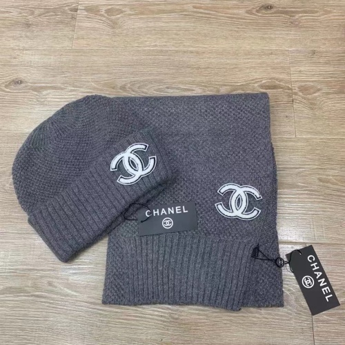 Cheap Chanel Hat and Scarf Set #1265282 Replica Wholesale [$45.00 USD] [ITEM#1265282] on Replica Chanel Hat and Scarf and Glove Set