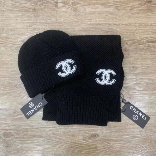 Cheap Chanel Hat and Scarf Set #1265284 Replica Wholesale [$45.00 USD] [ITEM#1265284] on Replica Chanel Hat and Scarf and Glove Set