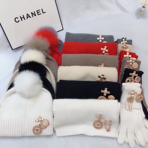 Cheap Chanel Hat and Scarf and Glove Set #1265289 Replica Wholesale [$76.00 USD] [ITEM#1265289] on Replica Chanel Hat and Scarf and Glove Set