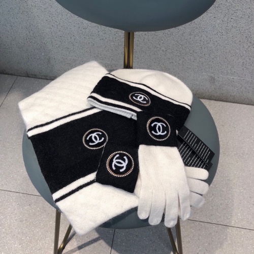 Cheap Chanel Hat and Scarf and Glove Set #1265295 Replica Wholesale [$76.00 USD] [ITEM#1265295] on Replica Chanel Hat and Scarf and Glove Set