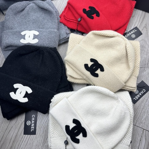 Cheap Chanel Hat and Scarf Set #1265309 Replica Wholesale [$52.00 USD] [ITEM#1265309] on Replica Chanel Hat and Scarf and Glove Set