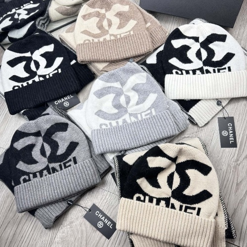 Cheap Chanel Hat and Scarf Set #1265313 Replica Wholesale [$52.00 USD] [ITEM#1265313] on Replica Chanel Hat and Scarf and Glove Set