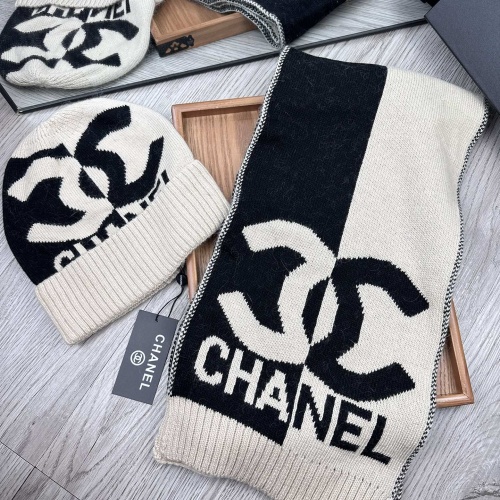 Cheap Chanel Hat and Scarf Set #1265314 Replica Wholesale [$52.00 USD] [ITEM#1265314] on Replica Chanel Hat and Scarf and Glove Set