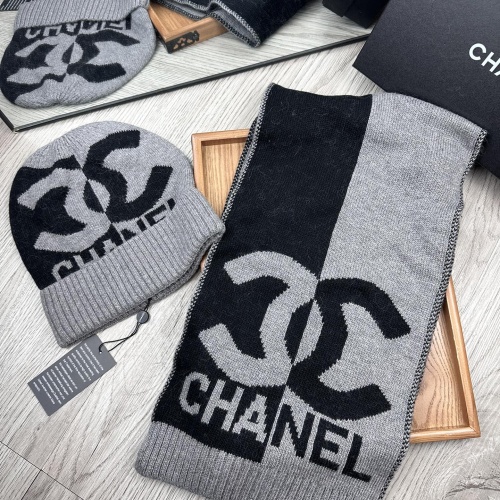 Cheap Chanel Hat and Scarf Set #1265321 Replica Wholesale [$52.00 USD] [ITEM#1265321] on Replica Chanel Hat and Scarf and Glove Set