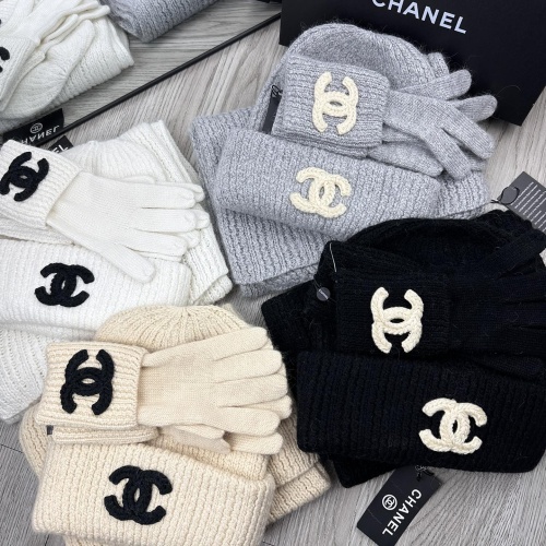 Cheap Chanel Hat and Scarf and Glove Set #1265328 Replica Wholesale [$72.00 USD] [ITEM#1265328] on Replica Chanel Hat and Scarf and Glove Set