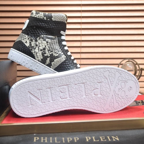 Cheap Philipp Plein PP High Tops Shoes For Men #1265785 Replica Wholesale [$105.00 USD] [ITEM#1265785] on Replica Philipp Plein PP High Tops Shoes