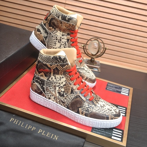 Cheap Philipp Plein PP High Tops Shoes For Men #1265786 Replica Wholesale [$105.00 USD] [ITEM#1265786] on Replica Philipp Plein PP High Tops Shoes