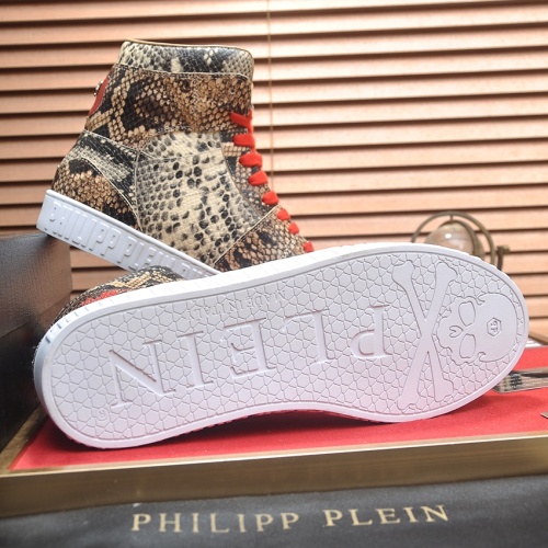 Cheap Philipp Plein PP High Tops Shoes For Men #1265786 Replica Wholesale [$105.00 USD] [ITEM#1265786] on Replica Philipp Plein PP High Tops Shoes