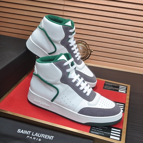 Cheap Yves Saint Laurent YSL High Tops Shoes For Men #1265896 Replica Wholesale [$98.00 USD] [ITEM#1265896] on Replica Yves Saint Laurent YSL High Tops Shoes